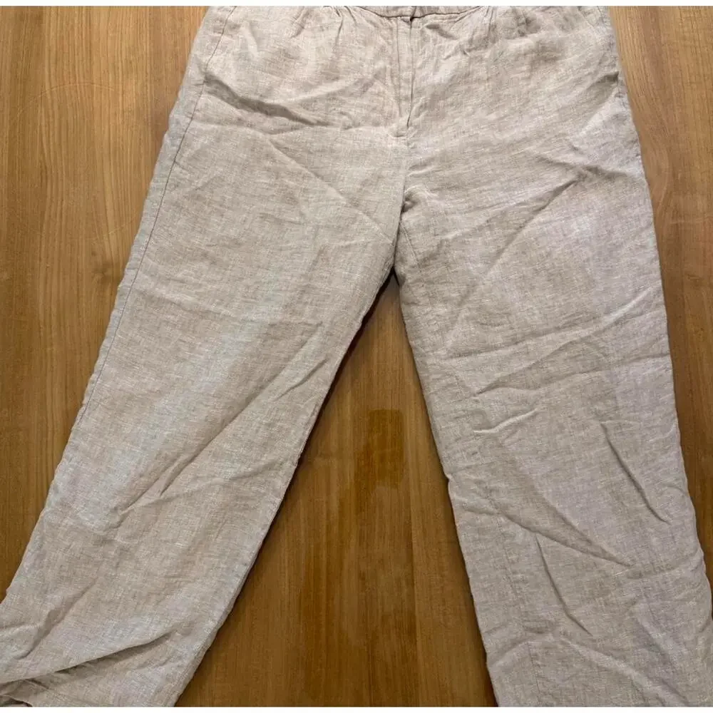 Quince 100% European Linen Pleated Trouser Flax 10 Classic Minimalist Hamptons